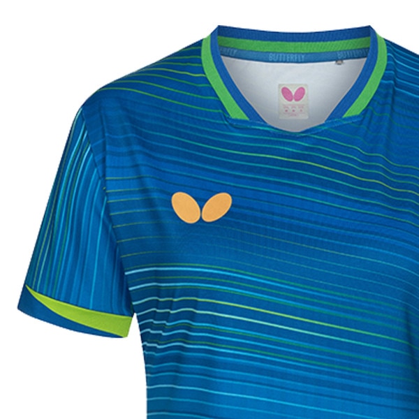 Butterfly Nagano Lady Shirt - Light Blue - Front - Close-Up